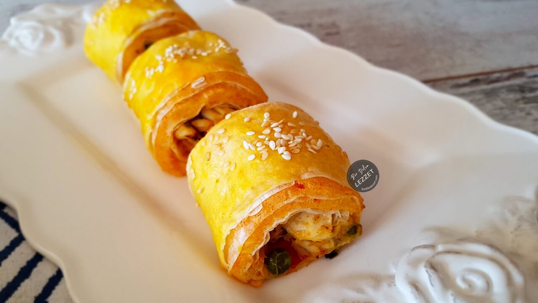 Tavuklu Rulo Börek