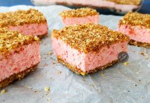 Dondurulmuş Çilekli Tatlı